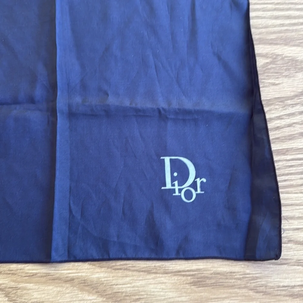 Dior Midnight Blue Handkerchief Scarf Pocket Square